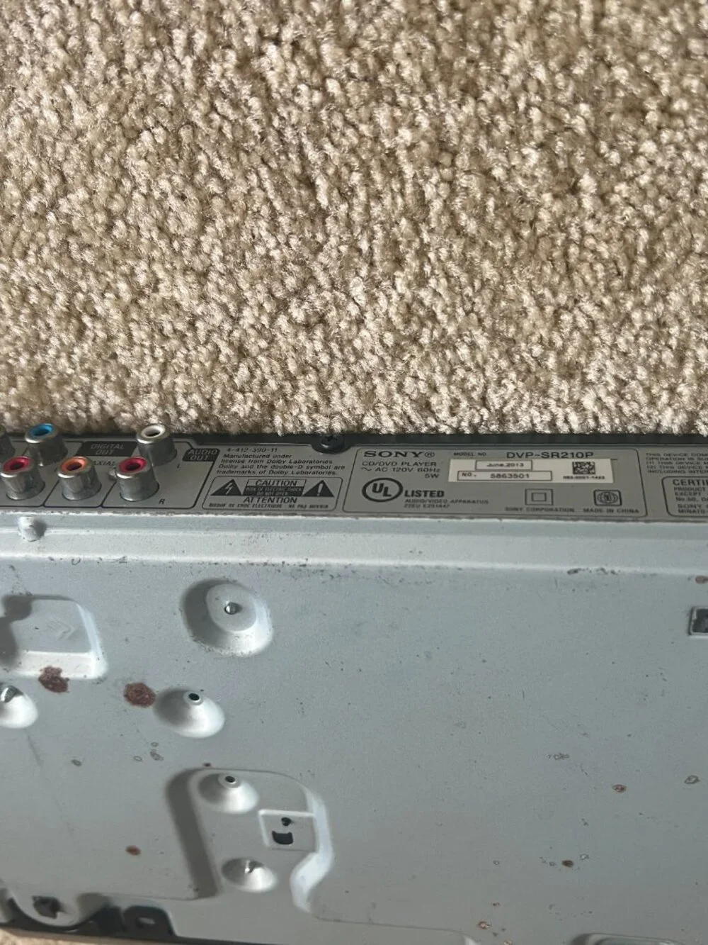 💿 Sony Ultra-Compact CD/DVD Player DVP-SR210P Black Slim Profile